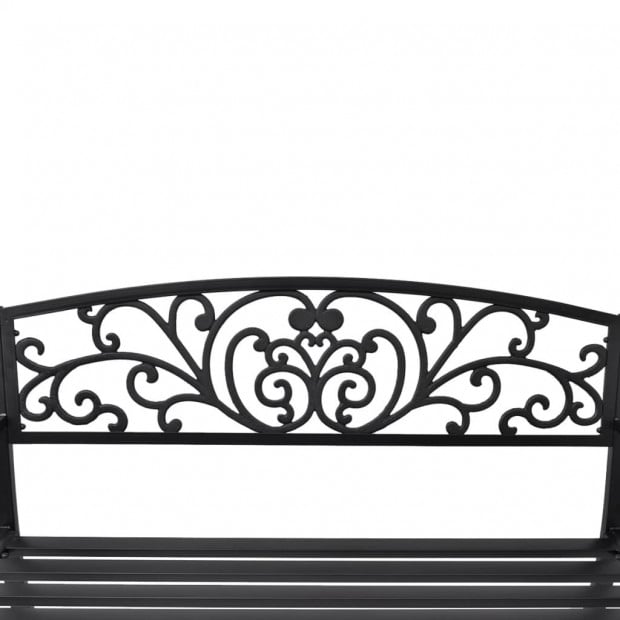 Garden Bench 127 Cm Cast Iron Black Image 4