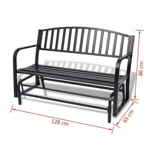 Swing Bench Black Steel Image 8