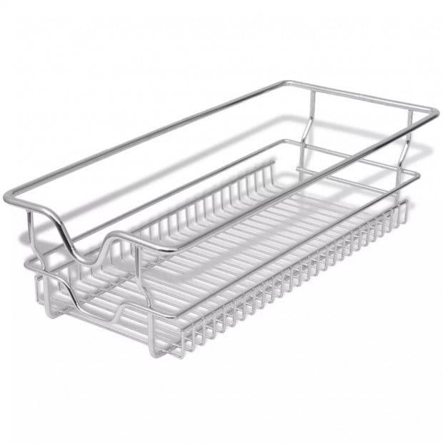 Pull-out Wire Baskets 2 Pcs Silver 300 Mm Image 3