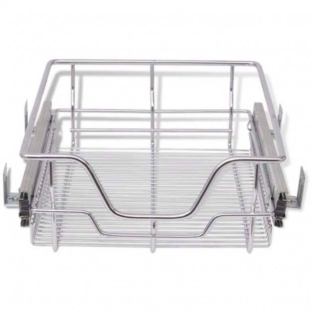 Pull-out Wire Baskets 2 Pcs Silver 400 Mm Image 4