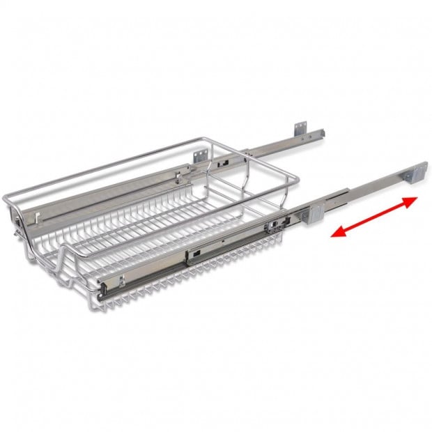 Pull-out Wire Baskets 2 Pcs Silver 400 Mm Image 6