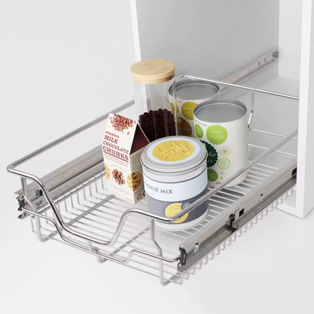 Pull-out Wire Baskets 2 Pcs Silver 400 Mm