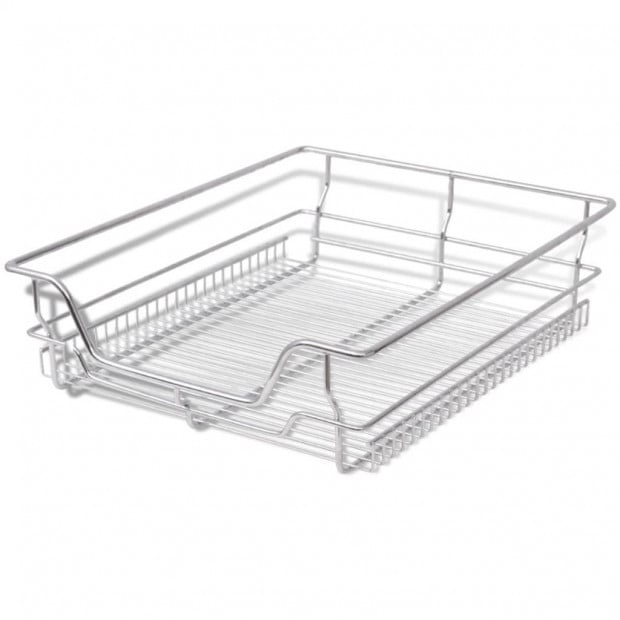 Pull-out Wire Baskets 2 Pcs Silver 500 Mm Image 3