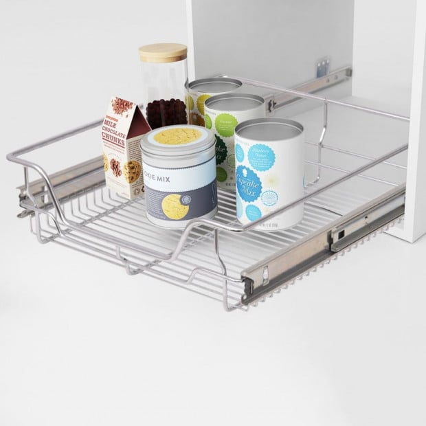Pull-out Wire Baskets 2 Pcs Silver 500 Mm