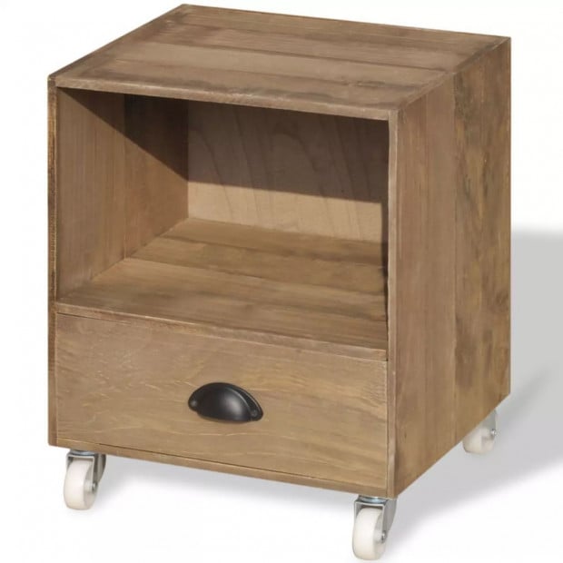 Nightstand 2 Pcs Brown Solid Wood Image 9