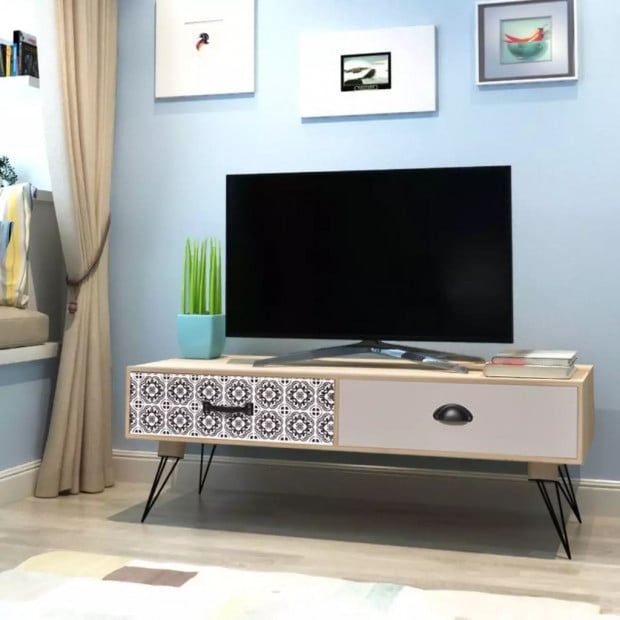 Tv Side Table 100x40x35 Cm Brown