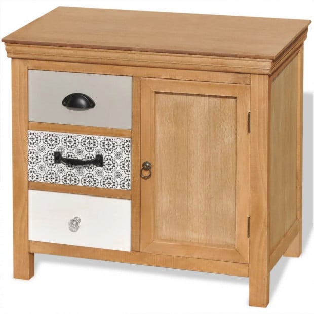Sideboard 65x35x60 Cm Solid Wood Eucalyptus Image 2