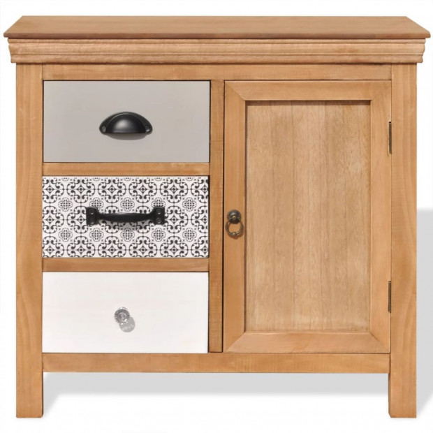 Sideboard 65x35x60 Cm Solid Wood Eucalyptus Image 3