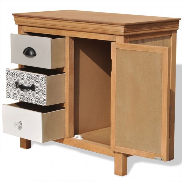 Sideboard 65x35x60 Cm Solid Wood Eucalyptus Image 4