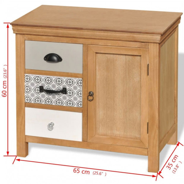 Sideboard 65x35x60 Cm Solid Wood Eucalyptus Image 6
