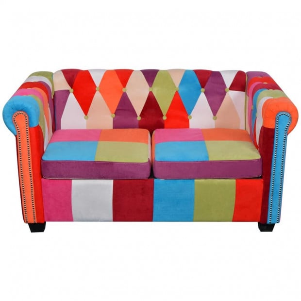 Chesterfield Sofa 2-seater Fabric Image 3