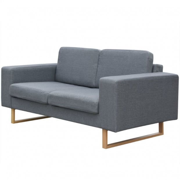 2-seater Sofa Fabric Light Grey
