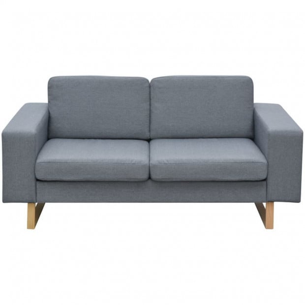 2-seater Sofa Fabric Light Grey Image 2