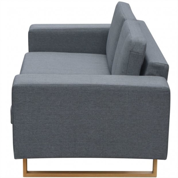 2-seater Sofa Fabric Light Grey Image 3
