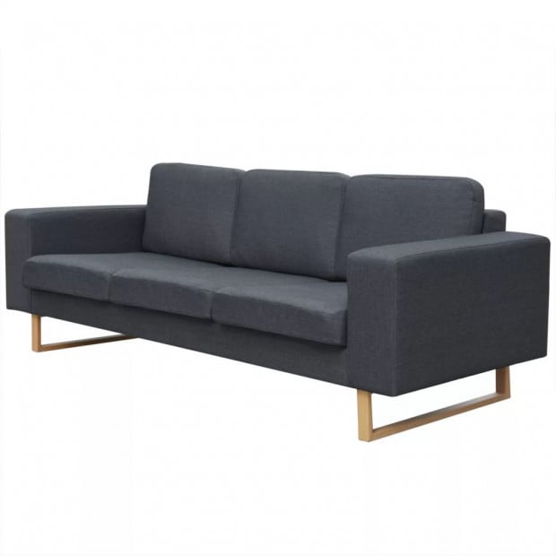 3-seater Sofa Fabric Dark Grey