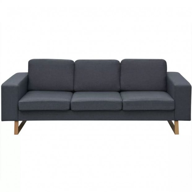 3-seater Sofa Fabric Dark Grey Image 2