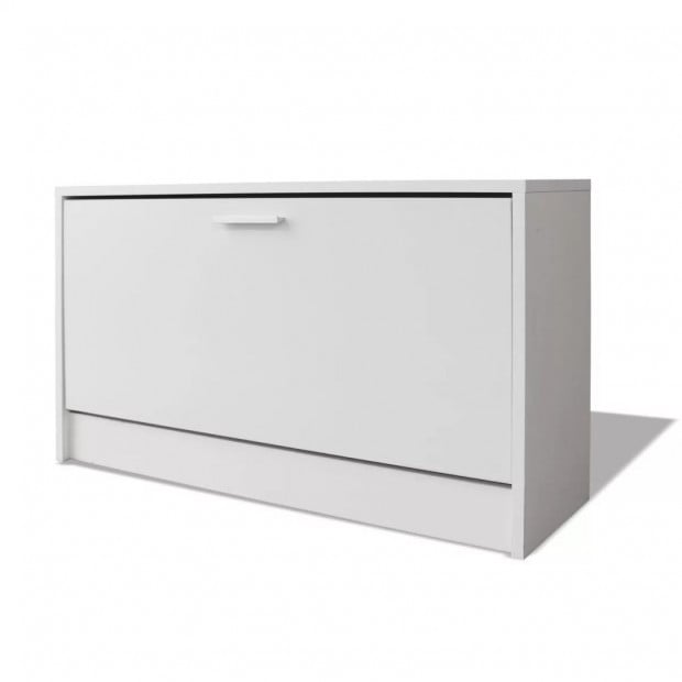 Shoe Storage Bench White 80x24x45 Cm