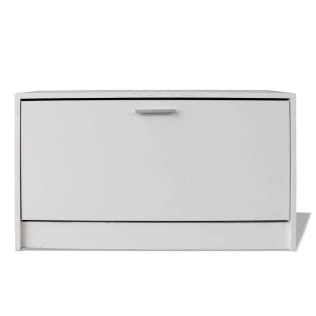 Shoe Storage Bench White 80x24x45 Cm Image 3