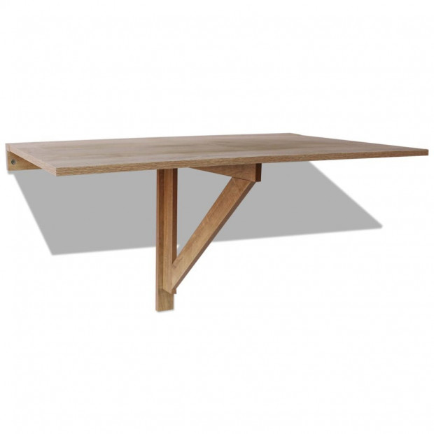 Folding Wall Table Oak 100x60 Cm