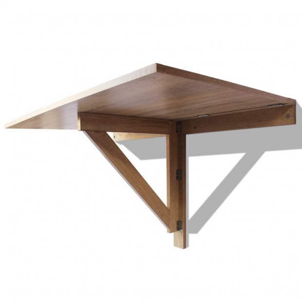 Folding Wall Table Oak 100x60 Cm Image 4