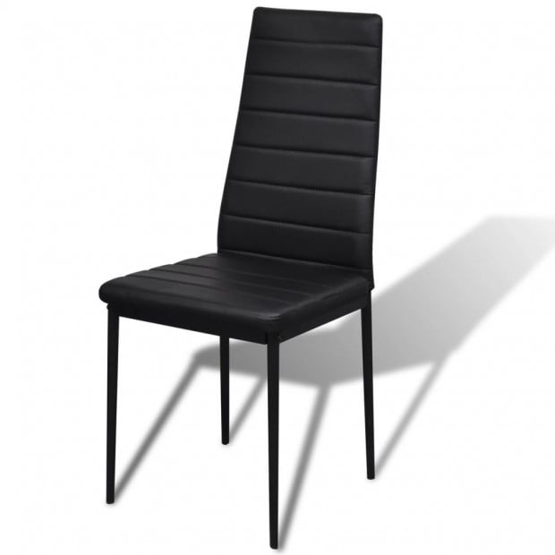 Five Piece Dining Table Set Black Image 4