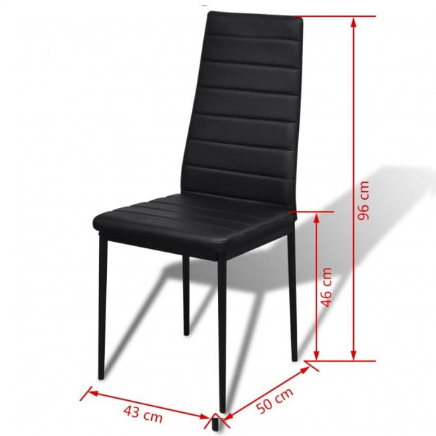 Five Piece Dining Table Set Black Image 5