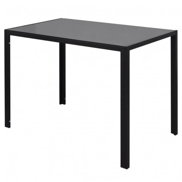 Five Piece Dining Table Set Black And White Image 4