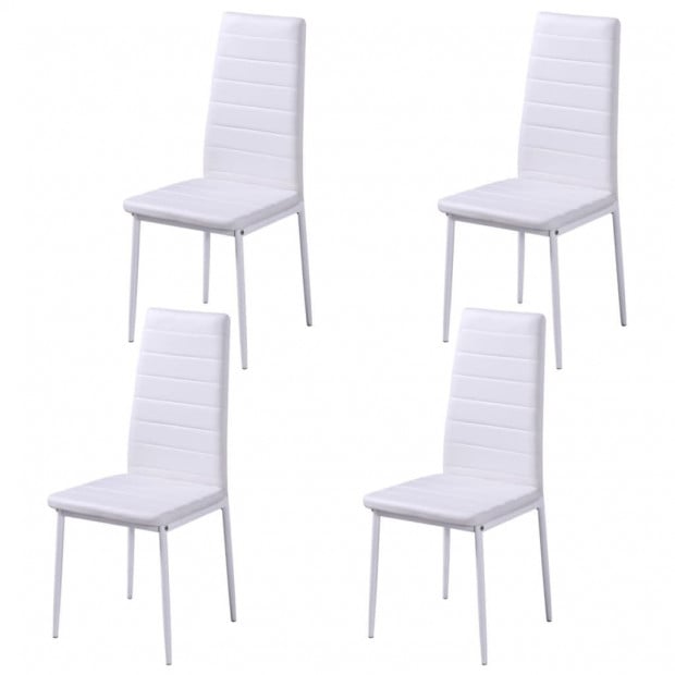Five Piece Dining Table Set Black And White Image 5