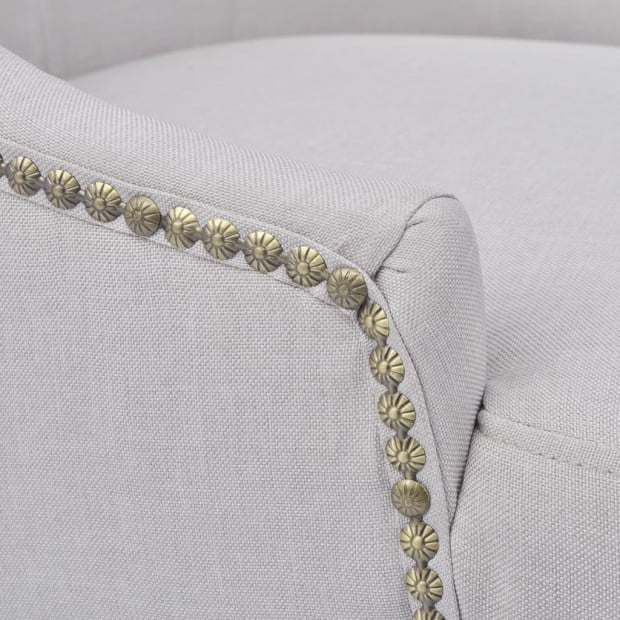 Dining Chairs 6 Pcs Cream Fabric Image 2