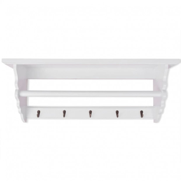 Coat Rack Mdf White Baroque Style