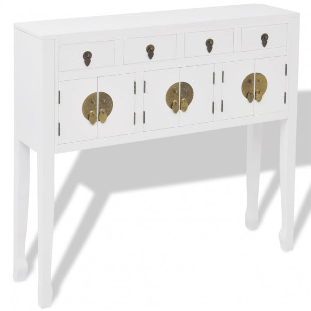 Sideboard Chinese Style Solid Wood White Image 2
