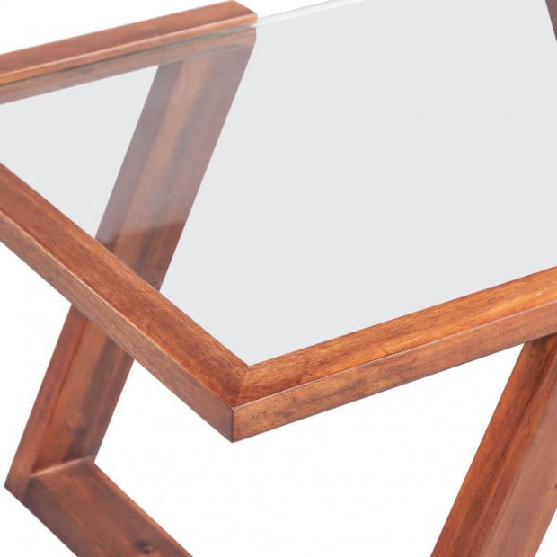 Coffee Table Solid Acacia Wood Brown 100x50x40 Cm Image 4