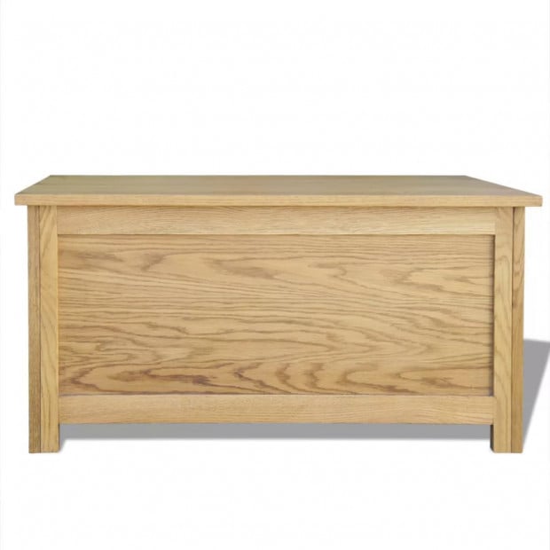 Storage Box 90x45x45 Cm Solid Oak Wood Image 5