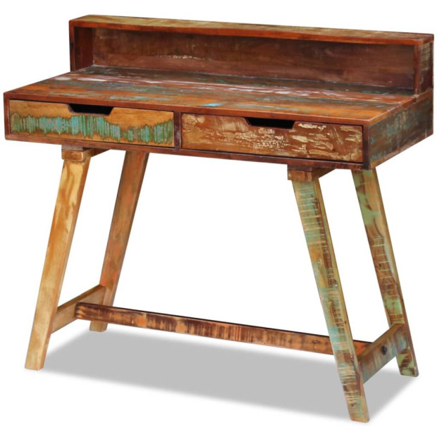 Desk Solid Reclaimed Wood- Brown Image 4