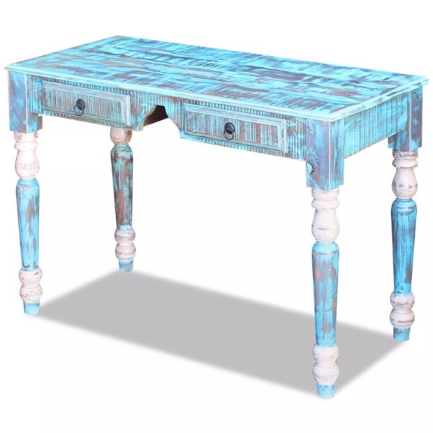 Desk Solid Reclaimed Wood- Blue Image 3