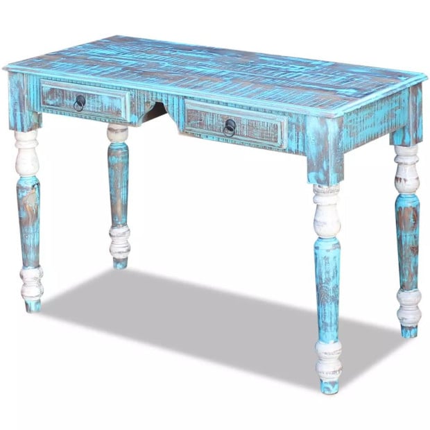 Desk Solid Reclaimed Wood- Blue Image 5
