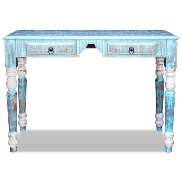 Desk Solid Reclaimed Wood- Blue Image 6