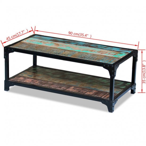 Coffee Table Solid Reclaimed Wood Image 8