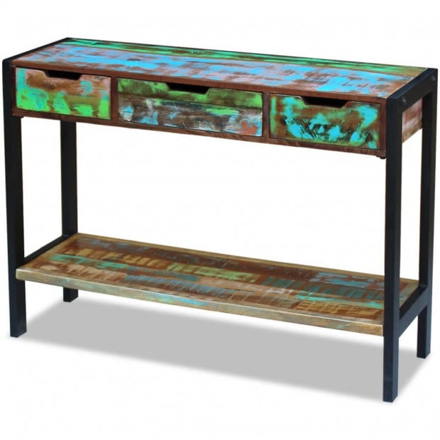 Sideboard 3 Drawers Solid Reclaimed Wood Image 3
