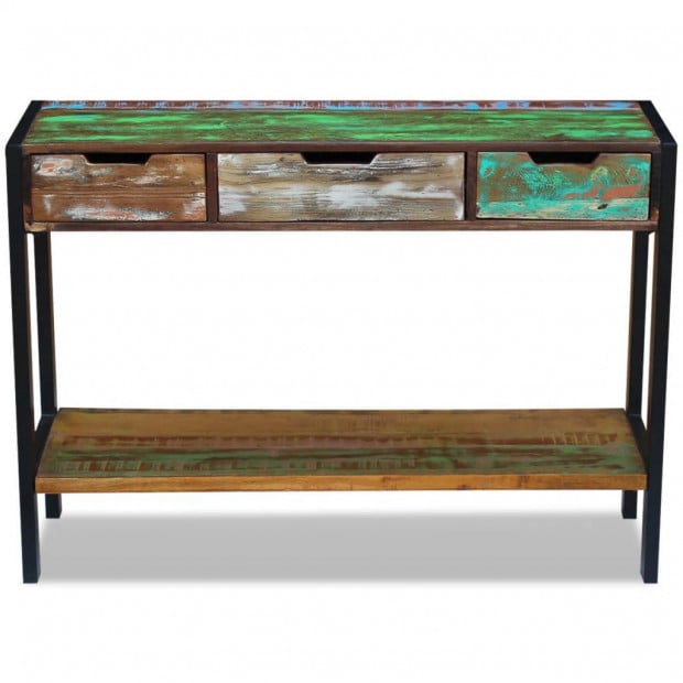 Sideboard 3 Drawers Solid Reclaimed Wood Image 6