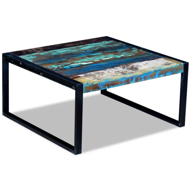 Coffee Table Solid Reclaimed Wood 80x80x40 Cm Image 2