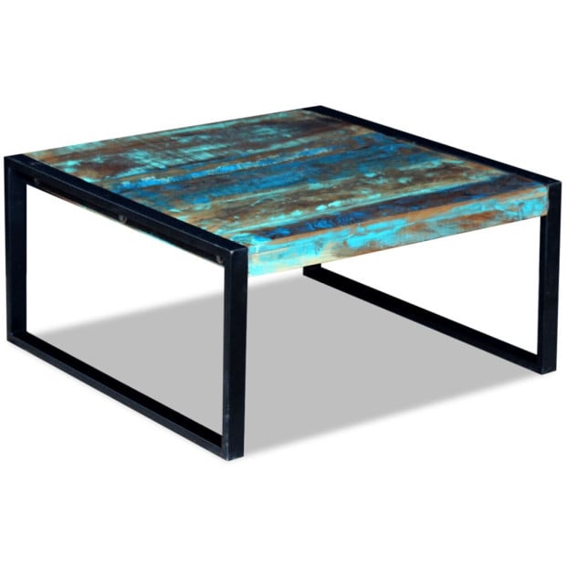 Coffee Table Solid Reclaimed Wood 80x80x40 Cm Image 3