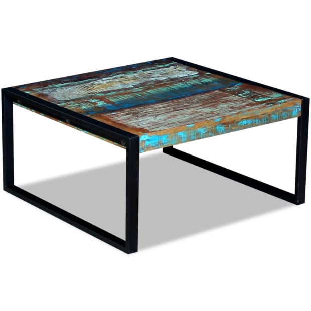 Coffee Table Solid Reclaimed Wood 80x80x40 Cm Image 5