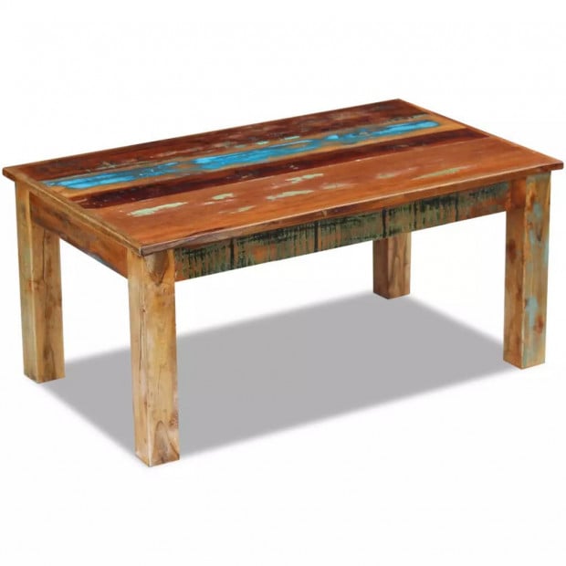 Coffee Table Solid Reclaimed Wood 100x60x45 Cm