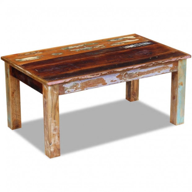 Coffee Table Solid Reclaimed Wood 100x60x45 Cm Image 4