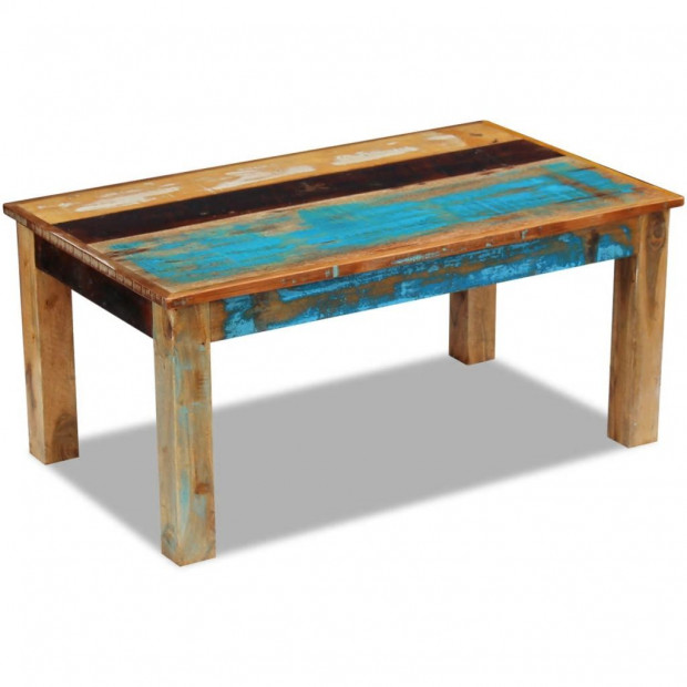 Coffee Table Solid Reclaimed Wood 100x60x45 Cm Image 5