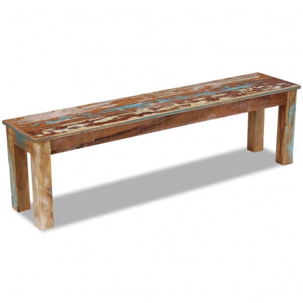 Bench Solid Reclaimed Wood 160x35x46 Cm Image 2