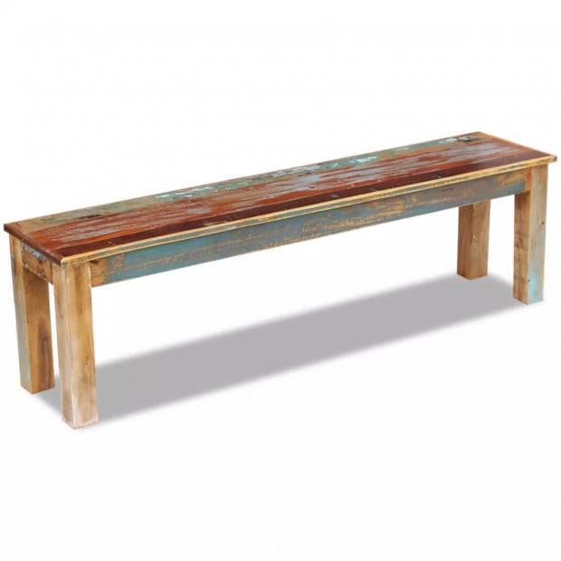 Bench Solid Reclaimed Wood 160x35x46 Cm Image 4