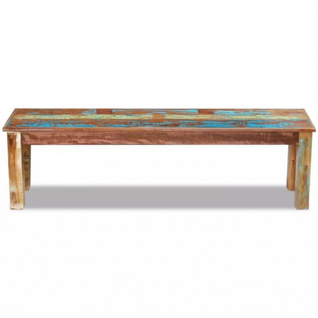 Bench Solid Reclaimed Wood 160x35x46 Cm Image 6