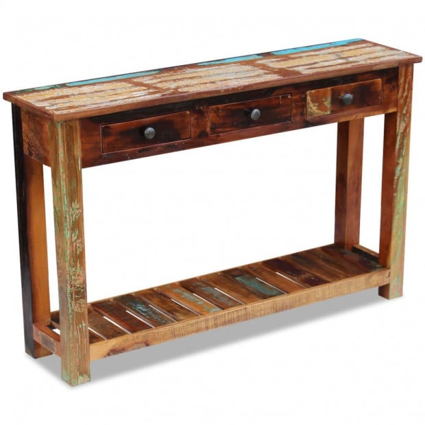 Console Table Solid Reclaimed Wood 120x30x76 Cm Image 2